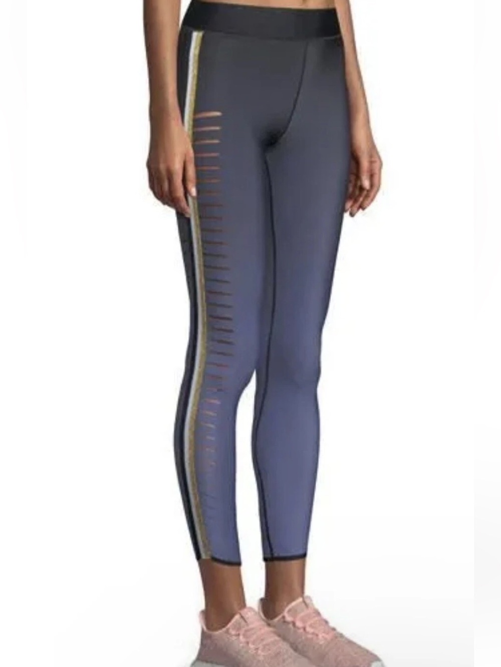 ULTRACOR Slash Ombre Performance Leggings Collegiate Stripe Small